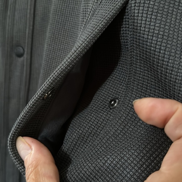 NWT Spyder Waffle Knit Shirt Jacket-Sz S-Gray-Snap Up Front - Picture 6 of 17